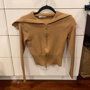 Zara brown zip up